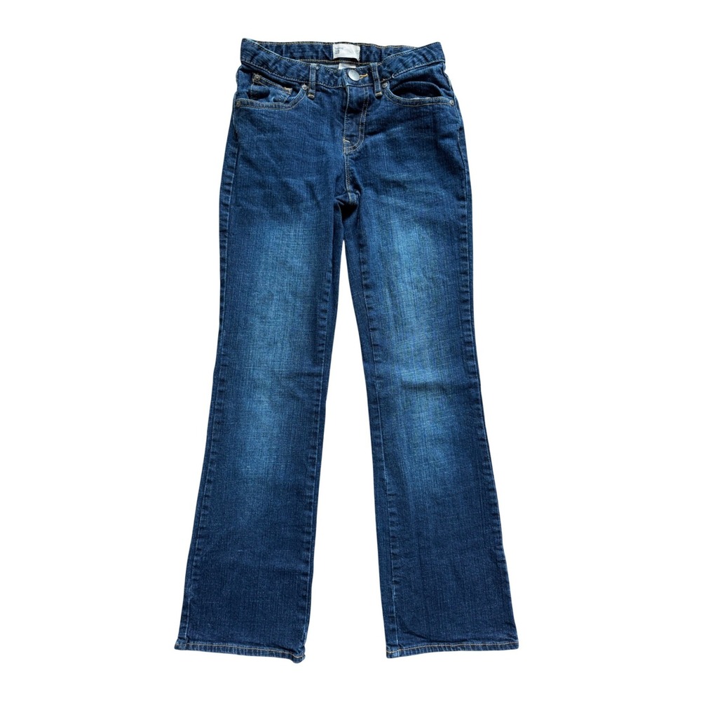 GapKids Bootcut Jeans Girls 12 Blue Stretch Denim‎ Adjustable Waist 1352539